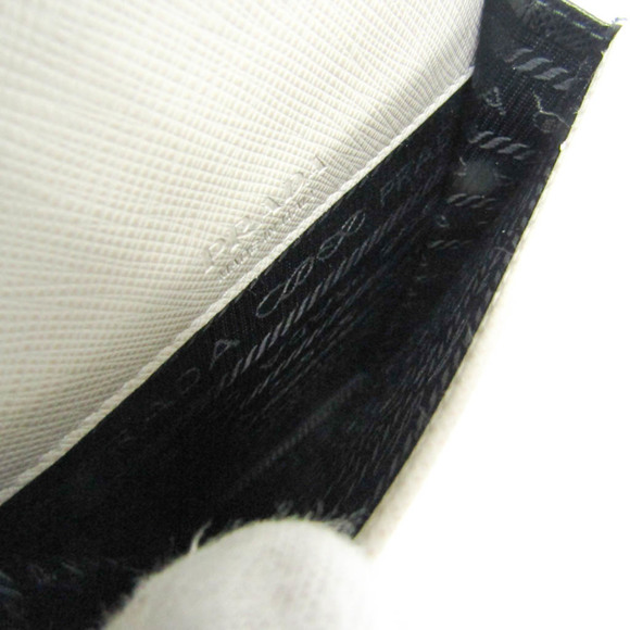 PRADA Saffiano Leather Smartphone Card Holder in Black - Picture 4 of 12